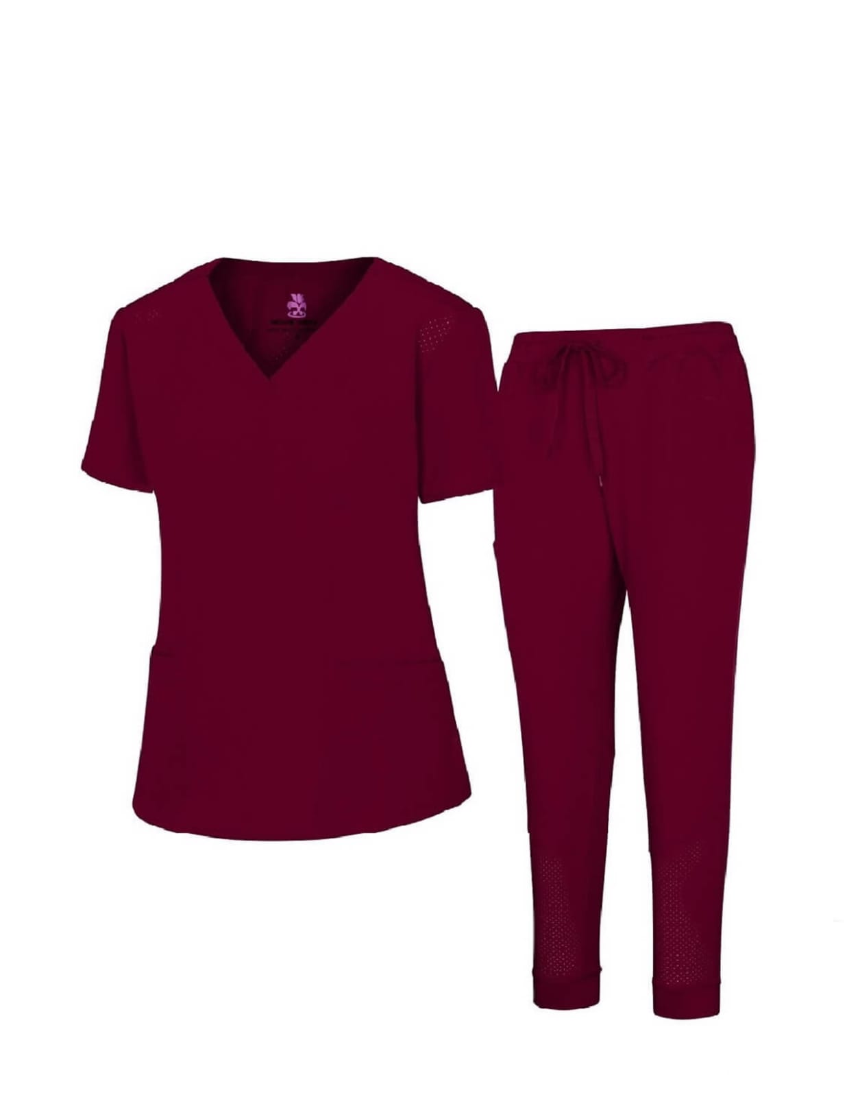 Women's cool strech V-neck Cargo Top and pant set